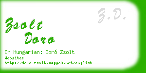 zsolt doro business card